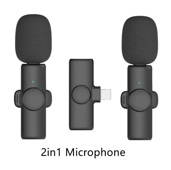 Wireless lavalier microphone with two microphones - iphone