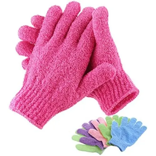 Exfoliating Hand Glove Shower Sponge - Pink