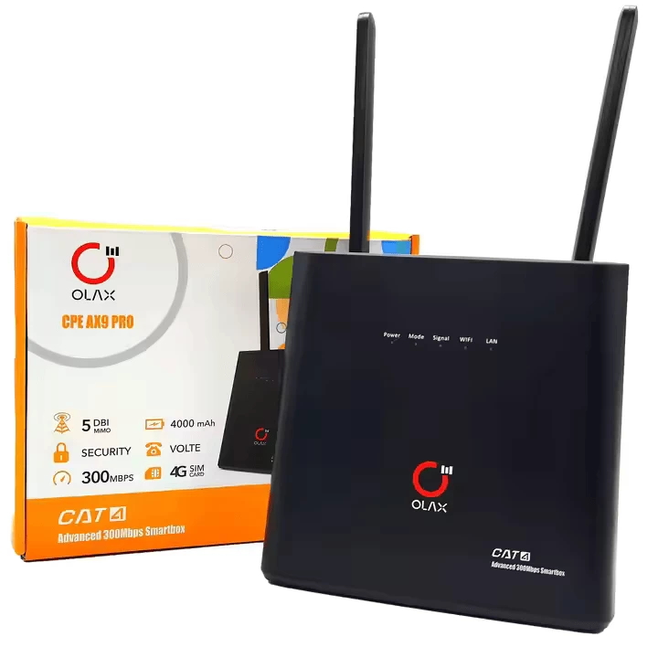 OLAX AX9 Pro 4000mah cpe 4g wireless wifi universal router Dual Antenna modem indoor router with sim card slot