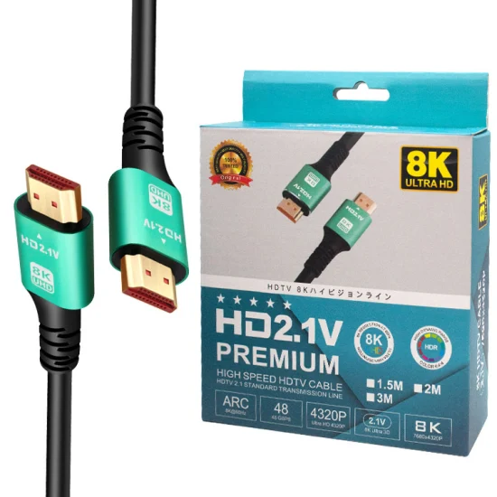 Premium 8K Braided HDMI 2.0/2.1 Cable UHD Cord for Laptop Monitor Fire TV Audio and video cables