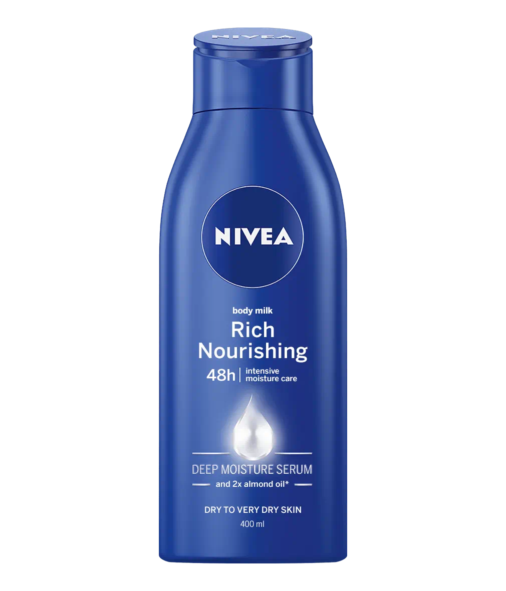 Nivea Body Lotion Rich Nourishing, Richly Caring, Deep Moisture.